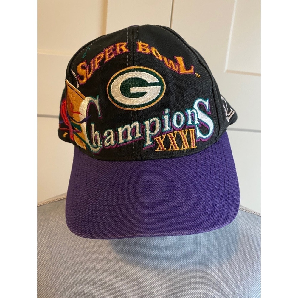 NFL Black & Purple Super Bowl Champions Patch Hat